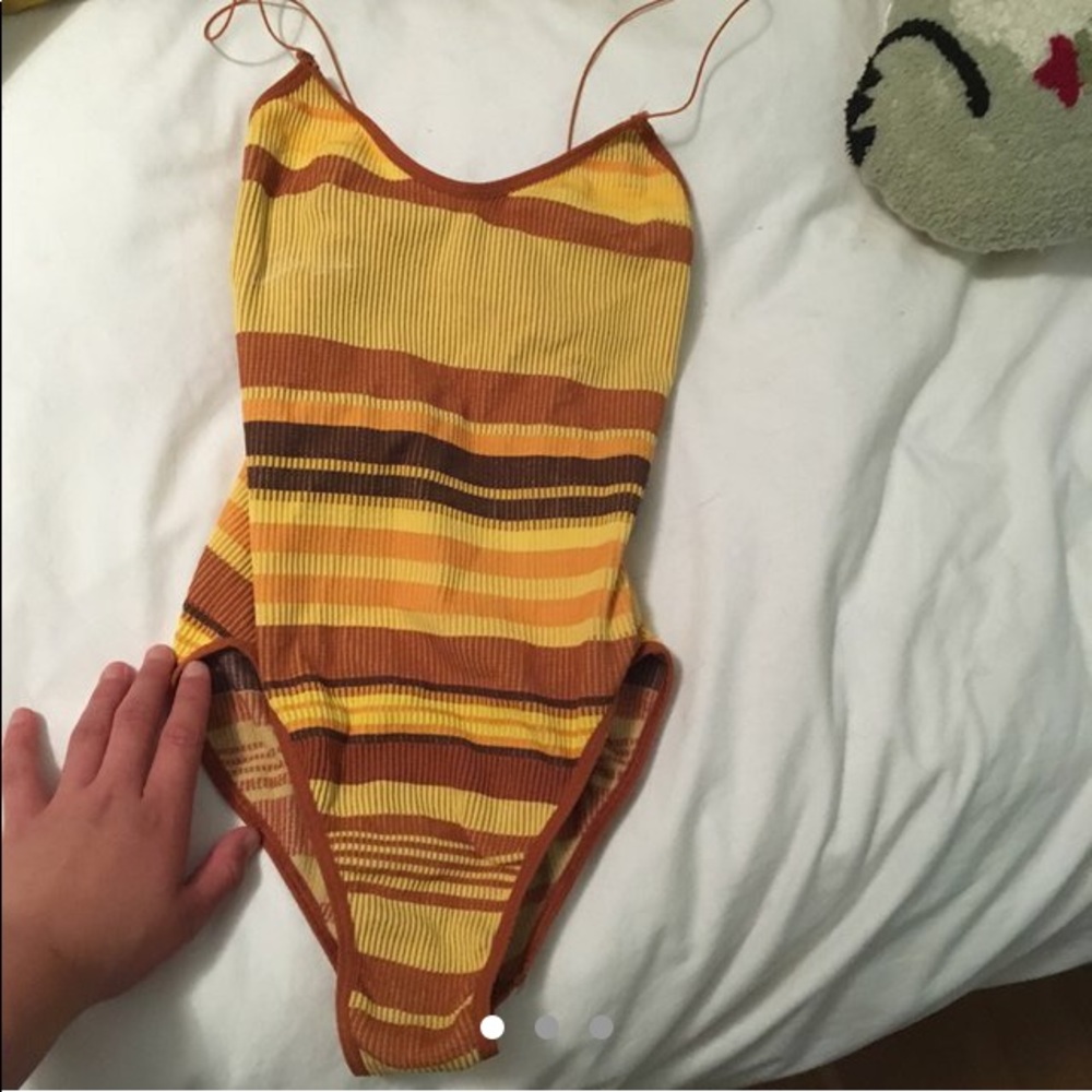 striped bungee bodysuit from urban outfitters